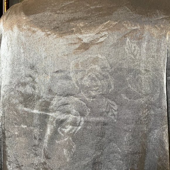 90s Vintage Patra x Stenay Metallic Gray A-Line Sleeveless Dress with Jacket 22 - Picture 7 of 8